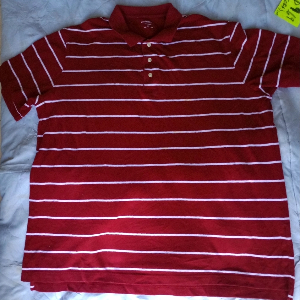 Croft & Barrow red, white stripe